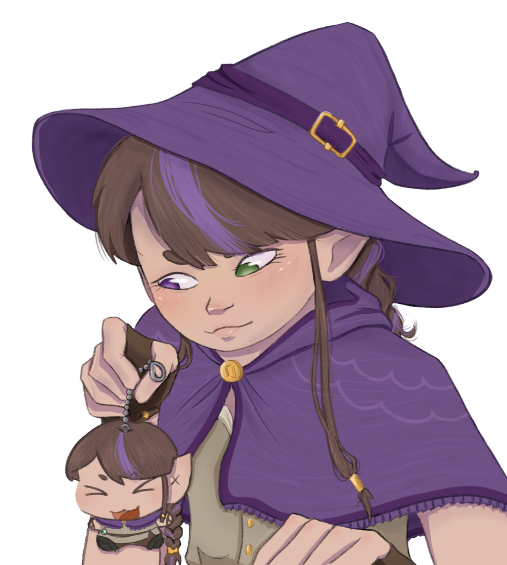 Headshot of an original character