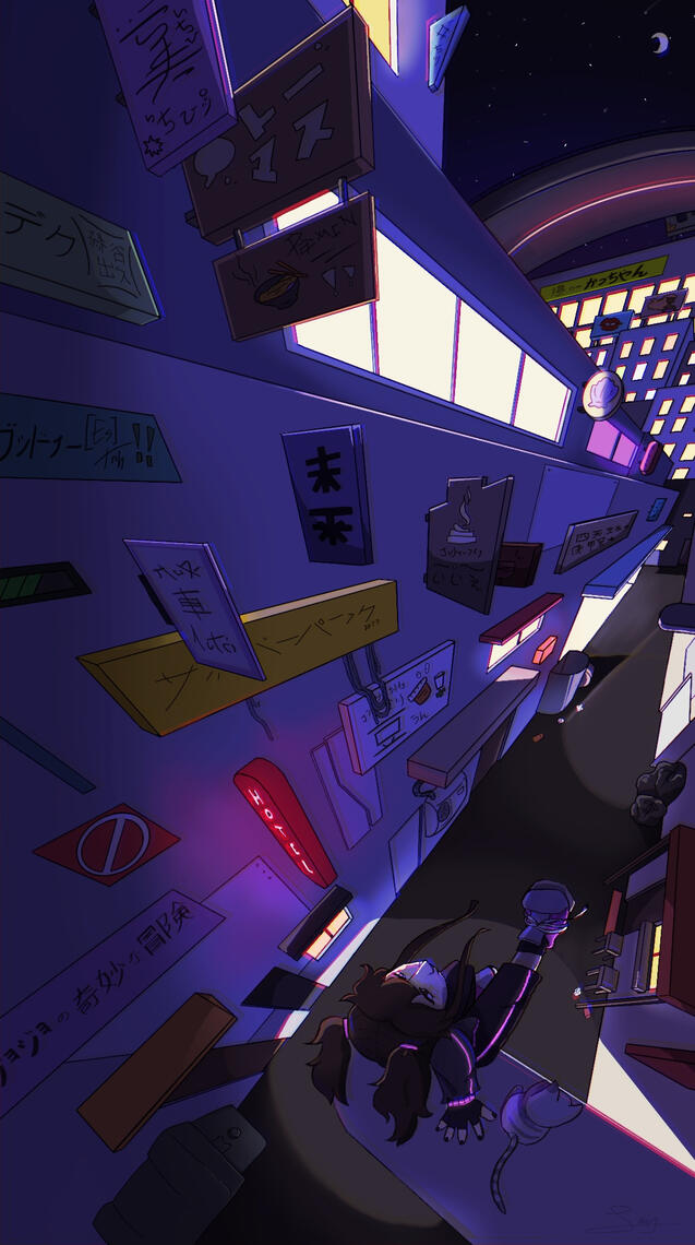 Cyberpunk-Inspired backalley