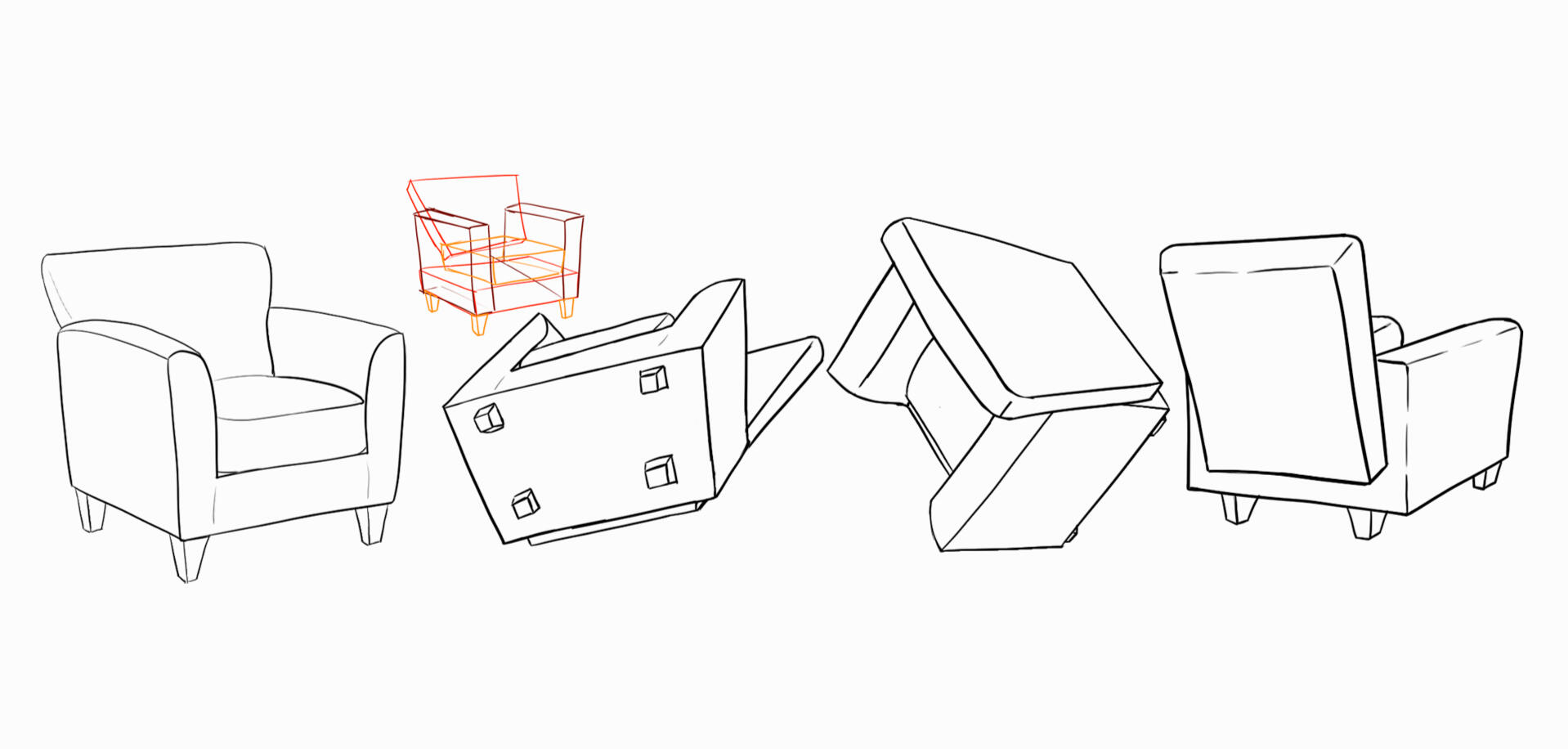 Object in 3D Space, Study