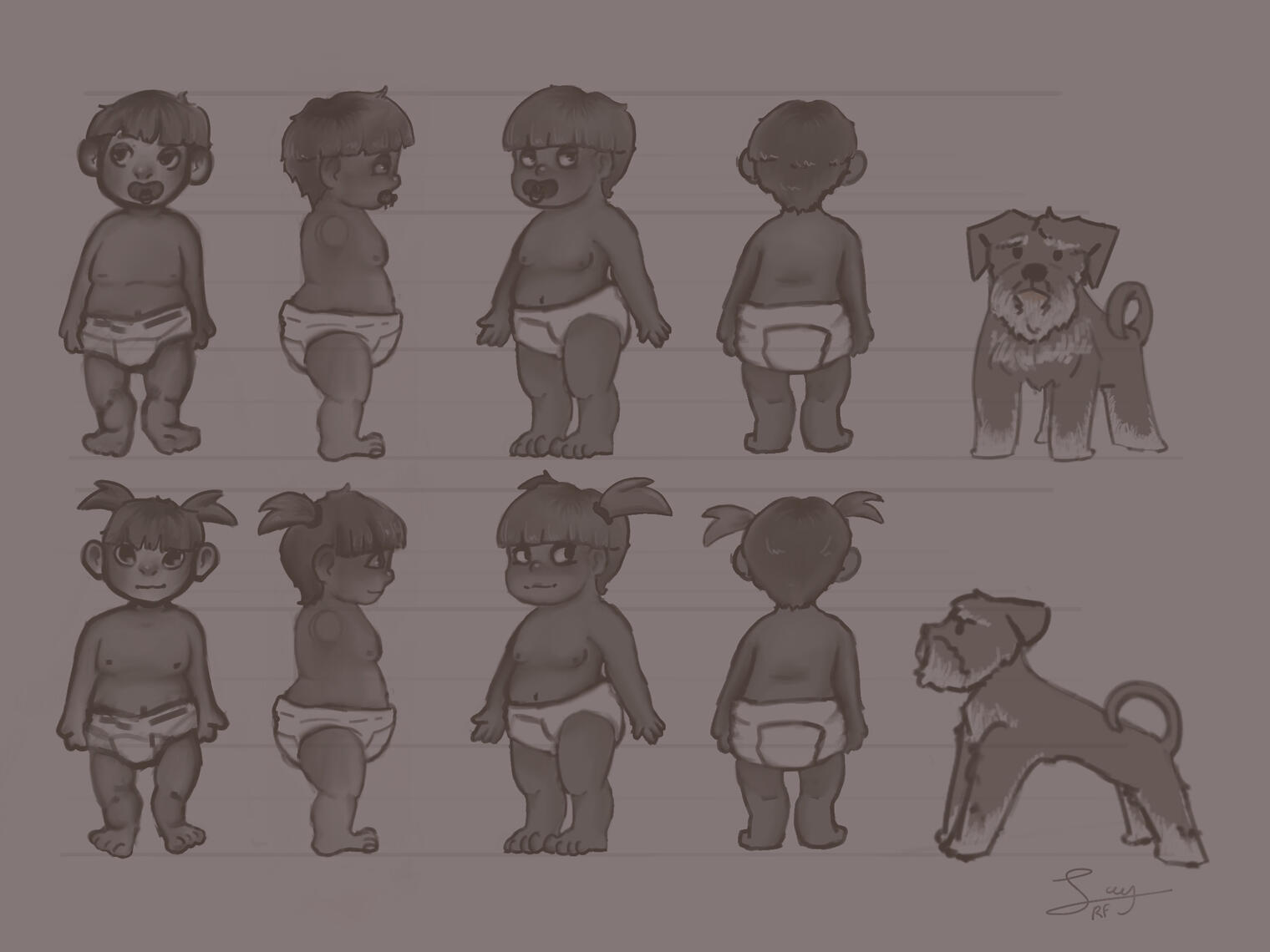 Baby Twins, Character design