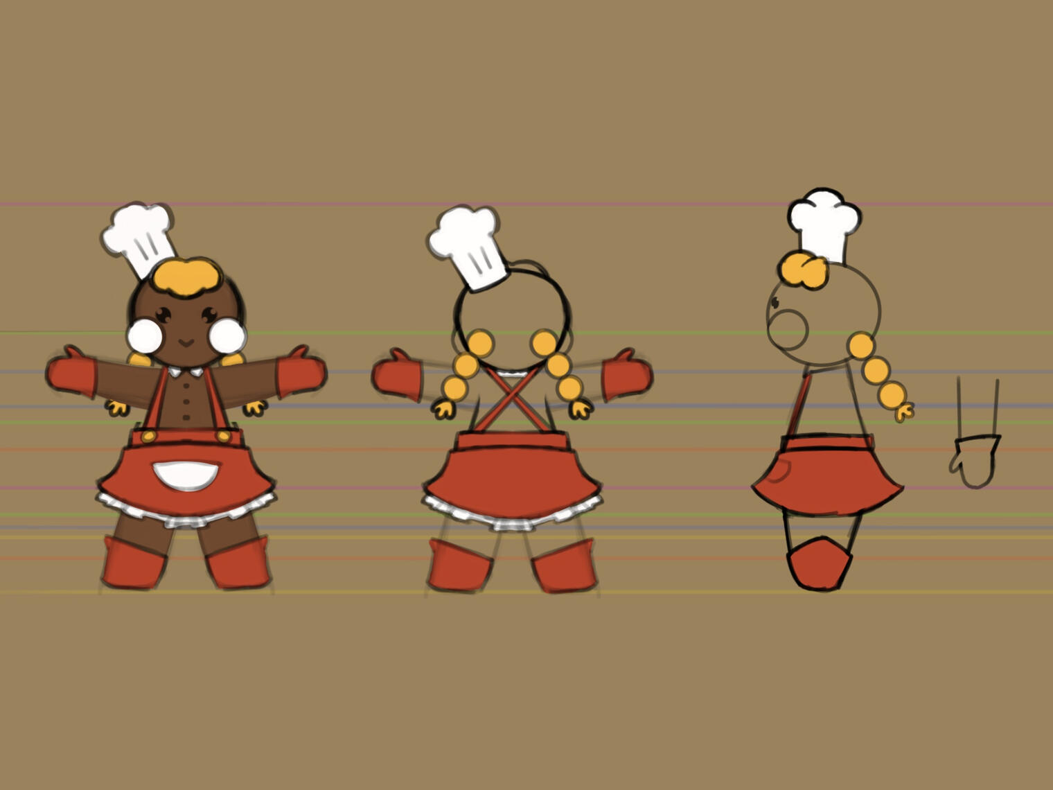 Gingerbread Chef, Character Design